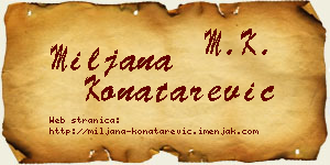 Miljana Konatarević vizit kartica